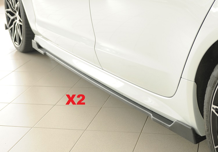 COPPIA SOTTOMINIGONNE NERO OPACO PER AUDI A6 4G C7 FACELIFT AVANT/SEDAN CON S-LINE RIEGER TUNING