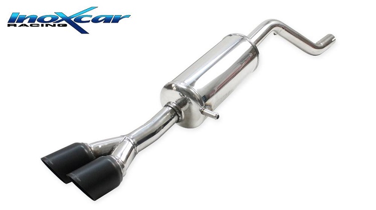 SCARICO FINALE SPORTIVO SILENZIATO BLACK CERAMIC INOXCAR PER OPEL CORSA F 1.2 131 CV GS-LINE