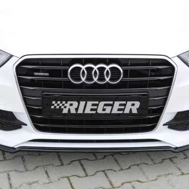 LAMA SOTTOPARAURTI ANTERIORE PER AUDI A3 8V SEDAN/CABRIO PRE-RESTYLING CON S-LINE NERO LUCIDO RIEGER TUNING